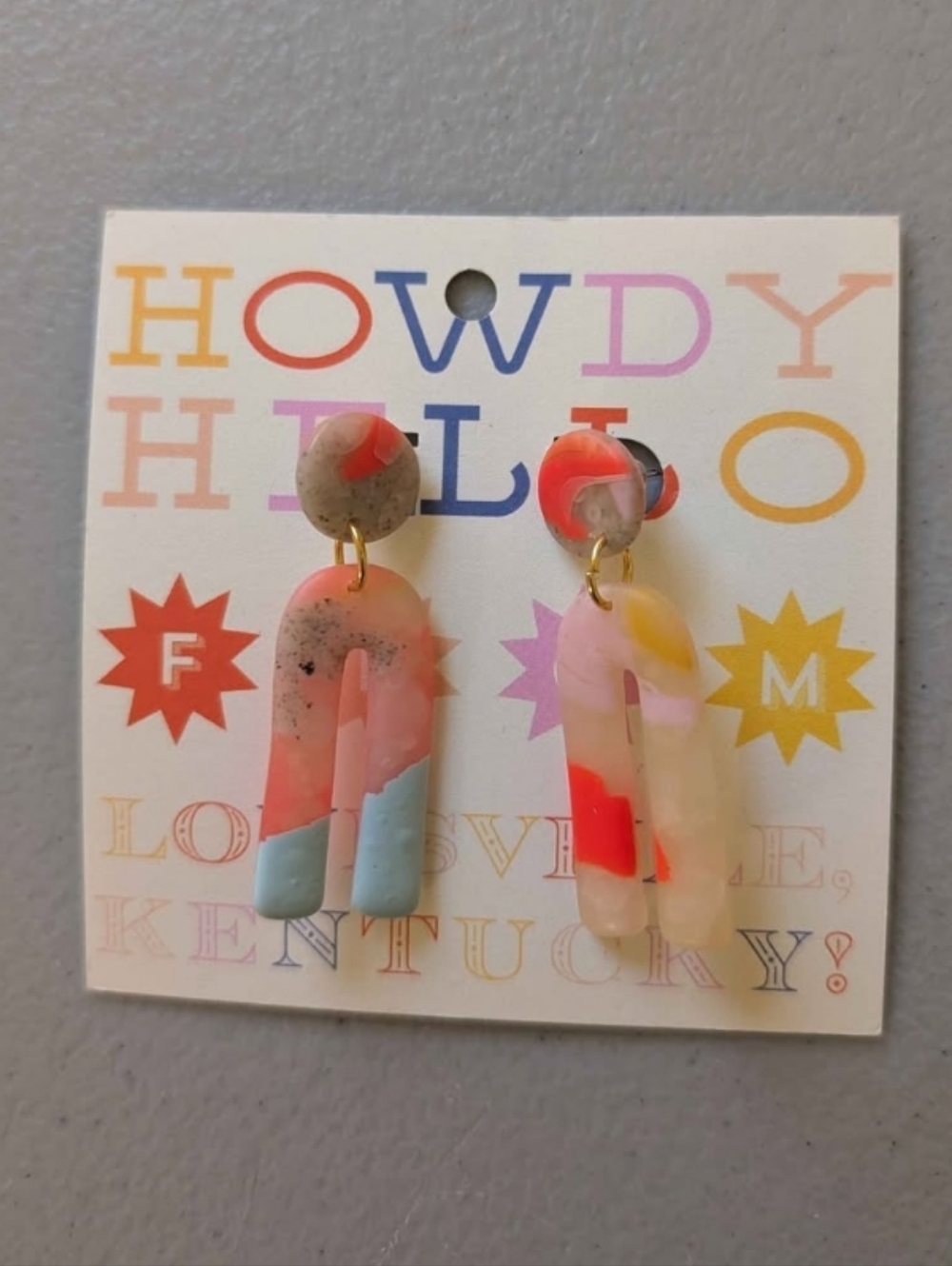 New cute earrings by Howdy Hello